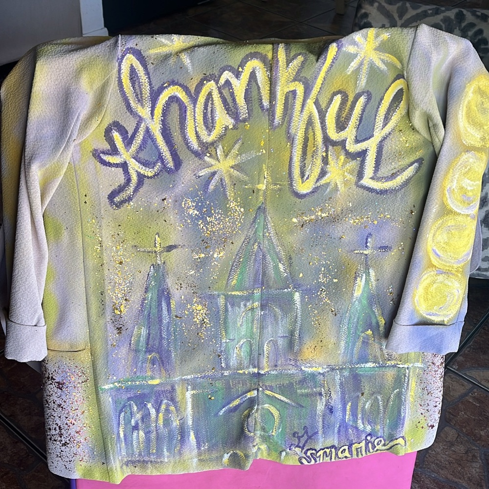 Custom Handpainted Mardi Gras/NOLA blazer by Artist Shannon Marie - Picture 10 of 10